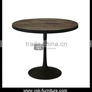 DT-135 Antique Vinegar Restaurant Round Table thumbnail-1