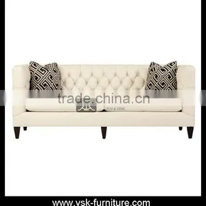 SF-121 Elegant White Modern Lobby Sofa Design With Cushions thumbnail-1