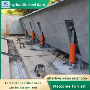 Hydraulic Bottom Shaft Steel Dam, Flap Gate, Large and Medium-sized Steel Structure Hydraulic Dam, River Weir thumbnail-5