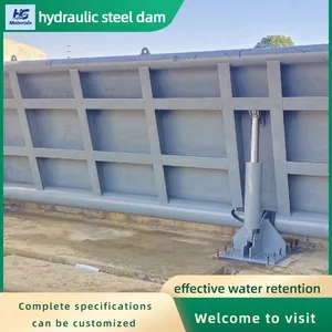 Hydraulic Flap Steel Dam, River Dam, Landscape Dam, Reservoir Hydraulic Dam, Automatic Water Level Regulation thumbnail-5