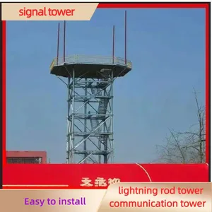 20-meter Forest Fire Prevention Monitoring Tower, Four-column Angle Steel Monitoring Iron Tower, Meteorological Observation Tower thumbnail-4