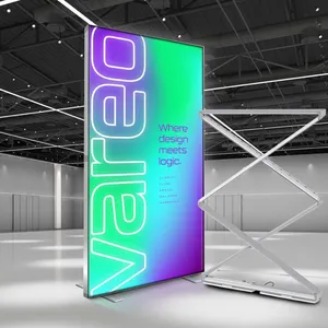 Double-Sided Led Lightbox, Foldable LED Poster Screen Advertising Collapsible Display Stand Luminous Trade Show Backdrop thumbnail-1