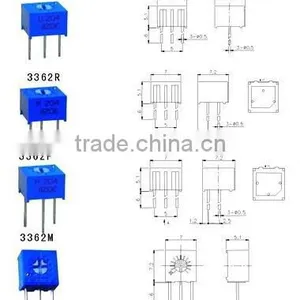 Trimmer Potentiometer,BOURNS,3362U,R,P,M thumbnail-1
