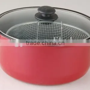 Carbon Steel Deep Frying Pan With Basket thumbnail-1