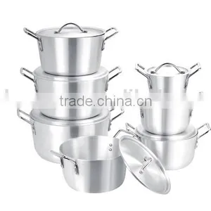 14pcs Cookware Sets With S.s Handle ,polish Nature Color thumbnail-1