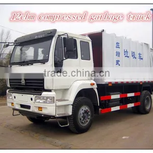 Howo 12 CBM 336hp Compressed Garbage Compactor Truck thumbnail-1