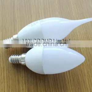 China Manufacturer Led Bulb E14 Candle Warm White E14 Led Bulb 6w Candle for Indoor Lighting 2835 SMD DC12V 5W Warm White thumbnail-5