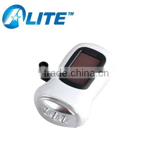 Hand Crank Emergency Dynamo Solar 3 LED Hand Rechargeable Flashlight thumbnail-1