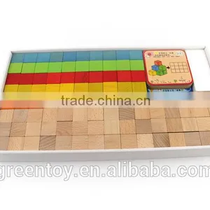 Wooden Educational Toy Blocks Wooden Cubes thumbnail-5