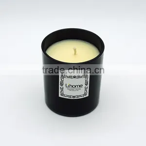 Black Glass Candle Jar,black Candle Holder With Color Ribbon thumbnail-5