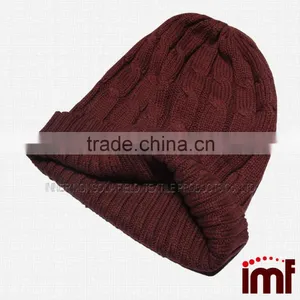 Custom Knitted Toque Cashmere Slough Beanie Hats thumbnail-2