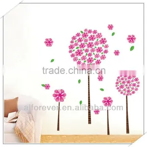 Hot Sale XL Pink Dandelion Wall Decor for Living Room 60*90cm thumbnail-1