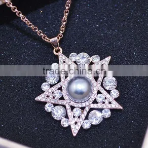 Fashion Jewelry Star Shape Silver Plated Pendant Necklace/Earrings For Women thumbnail-3