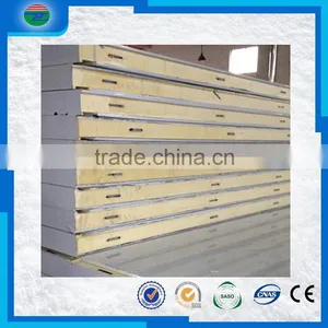 China Gold Supplier Hot Selling Cement pu Sandwich Panel for Cold Room thumbnail-2