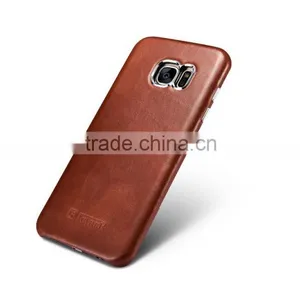 Original Icarer Vintage Series High Quality Real Leather Rubber Back Case for Samsung S7 Edge MT-5682 thumbnail-1