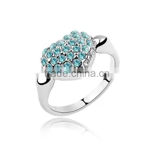 Crystal Beads Finger Ring for Girl , Artificial Finger Rings for Girls ,silver Finger Ring thumbnail-1