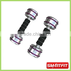 One Color Foam Handle Chromed Dumbbell With Pvc Ring High Quality Finished OEM Available Dumbbell thumbnail-1