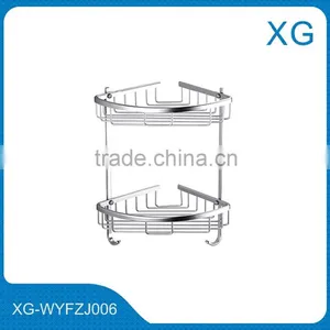 Bathroom Wall Mounted Corner Shelves/Hot Sale Metal Chrome Bathroom Shelf /corner Rack thumbnail-6