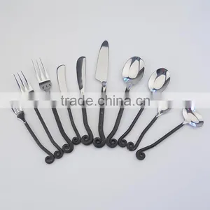 24PCS Black Handle Cutlery Set 9003 thumbnail-3