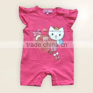 OEM Wholesale 100% Cotton Baby Clothes Baby Romper Glitter Print thumbnail-1