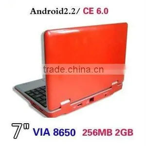 7 Inch Mini Laptop Tablet With Android 8650 256MB 800MHZ 2.2 OS WiFi thumbnail-1