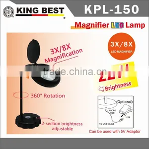 KING BEST 3x and 8X USB DC 5V Table Lamps SuperBright Jewelry Design ECO Eye Protection Efficient Magnifier LED Light thumbnail-1