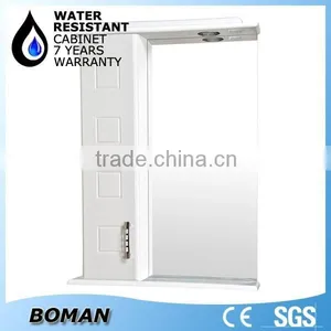 PVC Bathroom Furniture White Mirror Cabinet Modern Bathroom Mirror Cabinets thumbnail-1