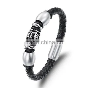 Leather Cuff Bracelets Wholesale, Clasps for Leather Bracelets for Men, Stainless Steel Jewelry thumbnail-1