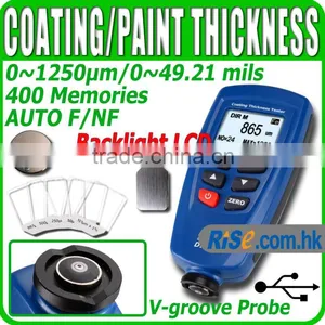 CEM DT-156 Paint Coating Thickness Gauge Meter Auto F/NF Probe 1250um V-groove thumbnail-1