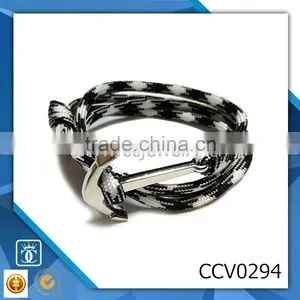 Drop in Anchor Bolt Fashion Alloy Snake Bracelet Antique Silver Anchor Bracelet Leather Bracelet for Men Quality Choice thumbnail-1