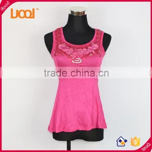 2016 Sexy Ladies Flowers Red Tank Tops thumbnail-1