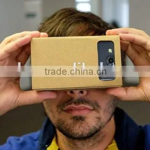High Quality DIY Magnet Google Cardboard Virtual Reality VR Mobile Phone 3D Viewing Glasses For 5.0" Screen Google VR 3D Glasses thumbnail-1