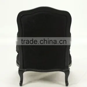 Solid Birch Wood Black Fabric Coffee Room Use Chair/modern Armchair(CH-863) thumbnail-3