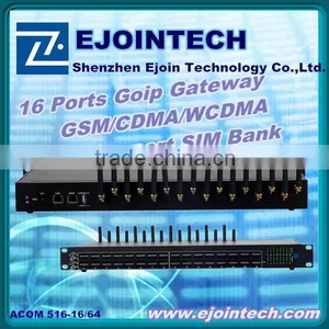 2014 Ejointech Big Promotion at the End of Year,VOIP Gateway Gsm/cdma/wcdma16 Port 64sim Voip Gateway Buy 10 Get 1 Free thumbnail-1