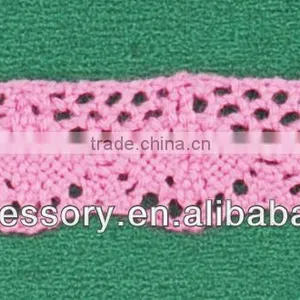 Cotton Crochet Collar Lace,cotton Pink Lace Fabric for Garment thumbnail-1