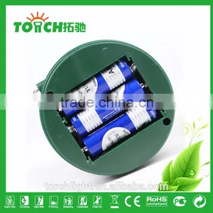 Green Color Rechargeable Lantern ABS Plastic Camping Lantern 3*AA Battery With Solar Charger Camp Lantern Light thumbnail-4