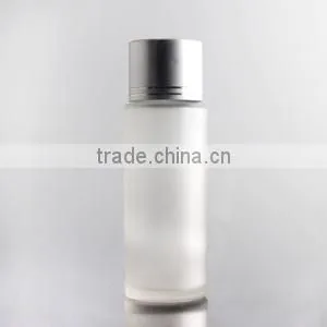 Round Glass Lotion Bottle With Silver Cap thumbnail-1