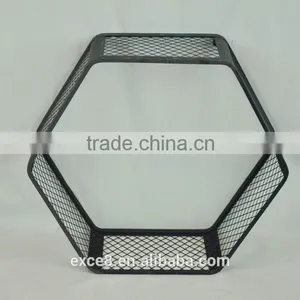 Vintage Wrouhgt Metal Wall Shelf for Flower Stand & Home &garden Decoration thumbnail-3
