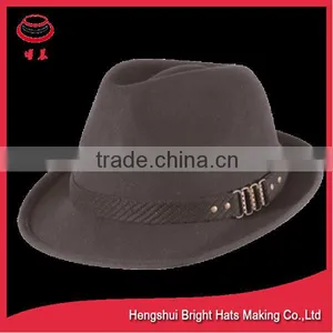 Winter Wool Felt Trilby Hats for Men and Women thumbnail-1