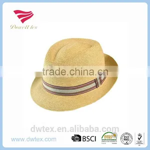 Wholesale Customaize Paper Straw 2016 Fedora Trilby Hats thumbnail-1