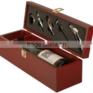 Antique Style Embossed Red MDF Wine Bottle Box thumbnail-2
