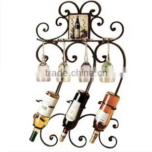 Metal Wire Antique Wine Rack,Absolutely Gorgeous Metal Glass and Wine Rack thumbnail-4