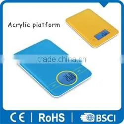 Acrylic Round Display Kitchen Scales 5kg/division 1g thumbnail-1