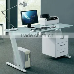 White Glass Computer Office Table thumbnail-1
