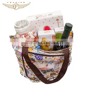 Custom Printed Women Shoulder Bag Folding Shopping Bag Foldable Bag Quality Choice thumbnail-3