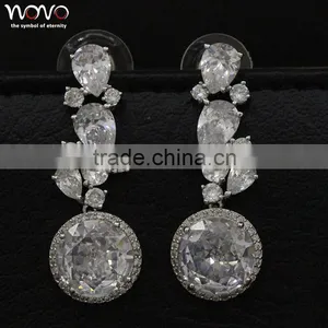 2016 High Quality Natural Brass Zircon Earring thumbnail-1