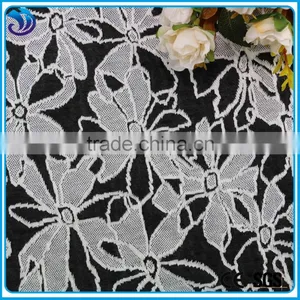 New Product Knit Jacquard Soild Dyed Soft Cotton Polyester Spandex Fabric Flower Design thumbnail-1