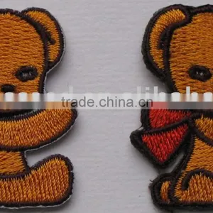 Iron-On Embroidery Bear Patches, Sew-On Embroidery Badges, Iron-On Embroidery Appliques thumbnail-1