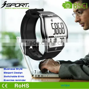 Bluetooth ce Rohs Smart Watch With Curved E-ink Touch Screen Fitness Watch thumbnail-2