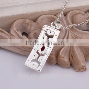 2015 Wholesale Plain Board Pendant Red cz 925 Sterling Silver Jewellery thumbnail-5